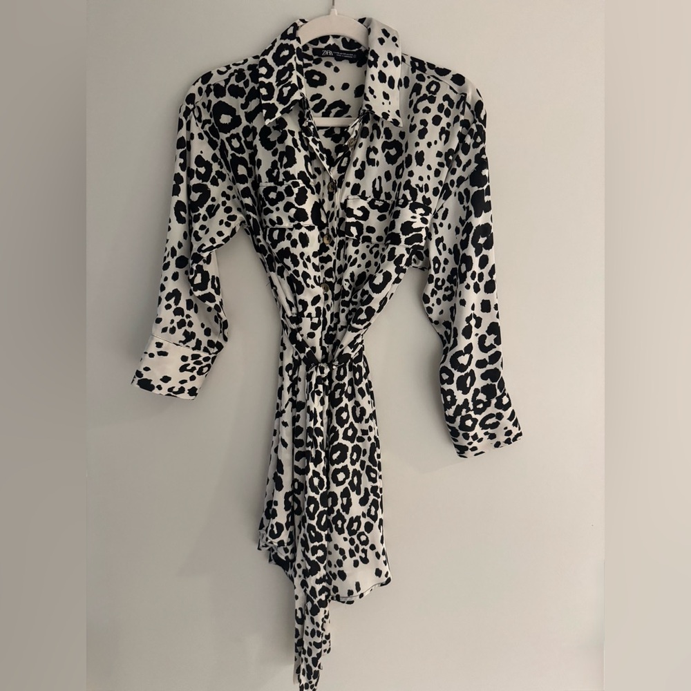 Zara leopard printed mini dress